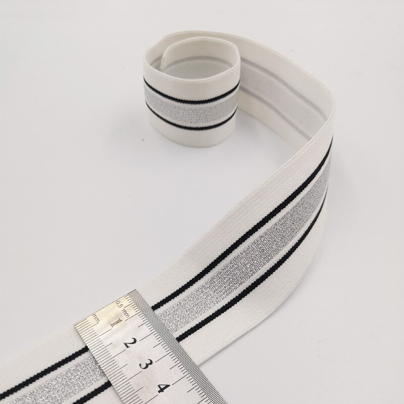 1M Elastic Bands 4cm Wide Grain Trousers Elastic Ribbon Waistband Colorful Stripe Rubber Band 40mm Webbing Bags Sewing Cloth: 13