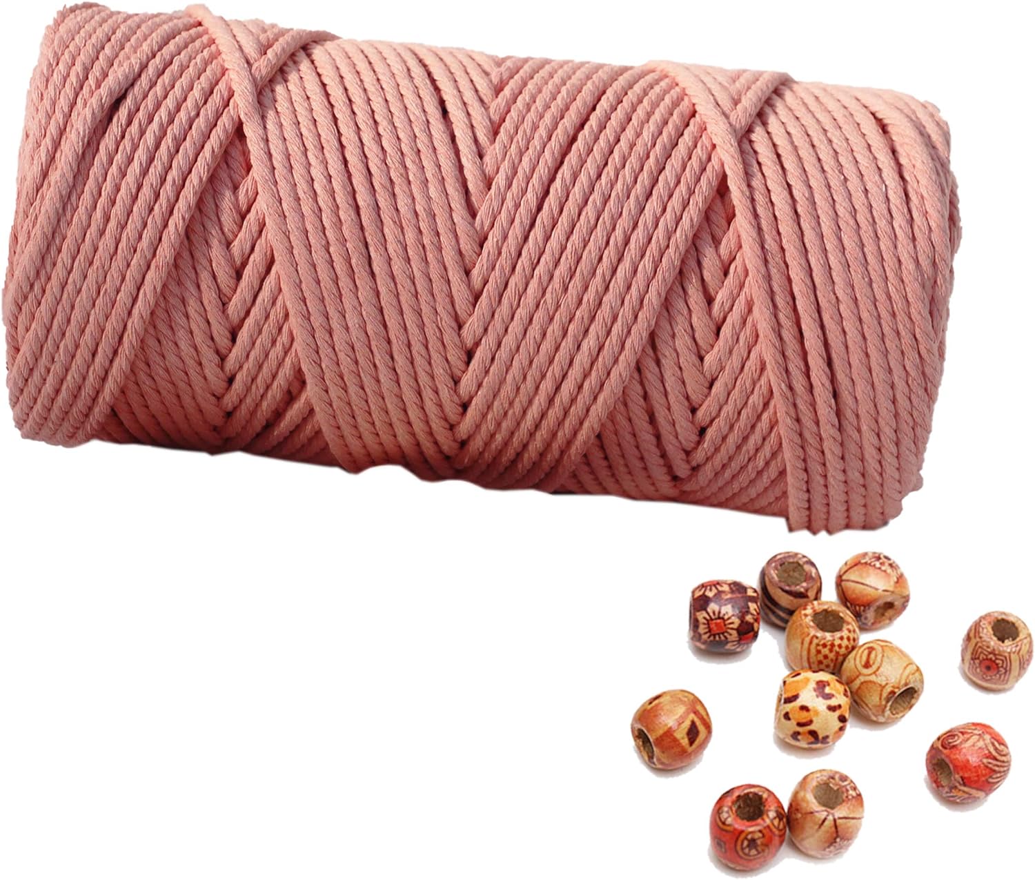 4 mm natuurlijk katoenen macrame touw macrame katoenen koord voor muuropknoping plantenhangers ambachten cadeauverpakking en bruiloftsdecoraties: Watermelon Red