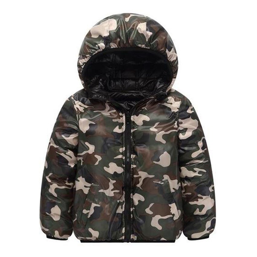 Benemaker vinter camouflage jakke til pige dreng dobbeltsidet frakke børn ropa de niño børnetøj babytøj overtøj  jh077