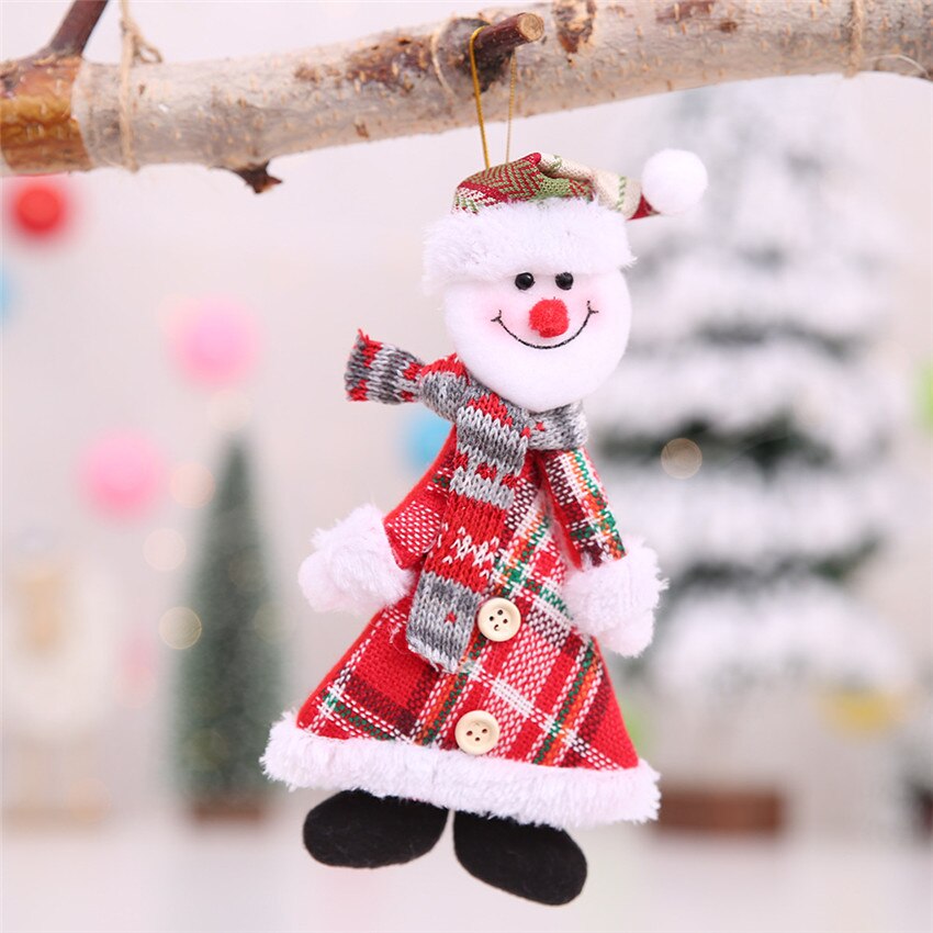 Vrolijk Kerstfeest Kerstman Sneeuwpop Rendier Ornamenten Decor Festival Party Kerstboom Opknoping Decoratie Pandent Decals: 02 Snowman