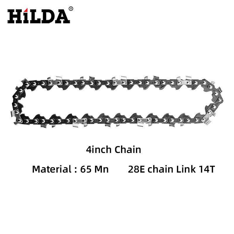 HILDA 4 Cal mini stalowy łańcuch robić piły łańcuchowej przewodnik piła elektryczna wymiana akcesoriów elektryczna piła łańcuchowa robić elektrycznej piły łańcuchowej: Chain