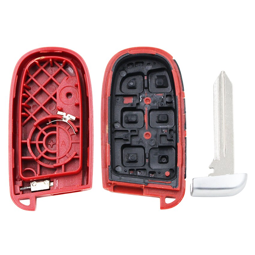 4+1/5 Button Replacement Remote Smart Key Shell Case for Chrysler 300 for Dodge Challenger Charger Dart Durango for Jeep Red