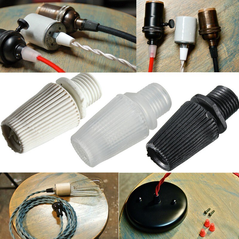 10PCS Strain Relief Piece Threaded Cord Grip Great Sewing Cloth Wire Pendant Light Socket Line Cap Pendant Light Cable Lock