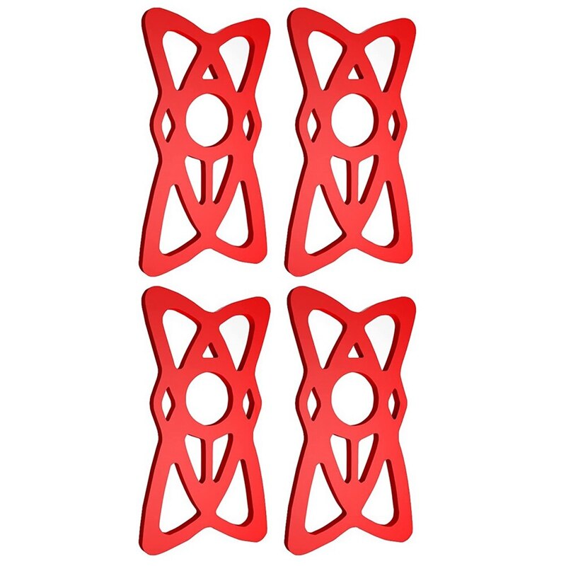 -4 Pcs Motorcycle Phone Mount Tether,Security/Fall Prevention, for Bicycle Bike, Motorcycle,Cell Phone Holder Band: Red