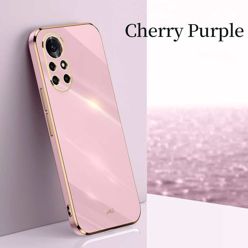 Luxus Platz Zurück Abdeckung für Huawei Nova 8 8Profi 5G praktisch fallen Objektiv Schutzhülle Original Mädchen Stoßfest Funda nova8 Coque: Nova 8 Profi 5G / Violett