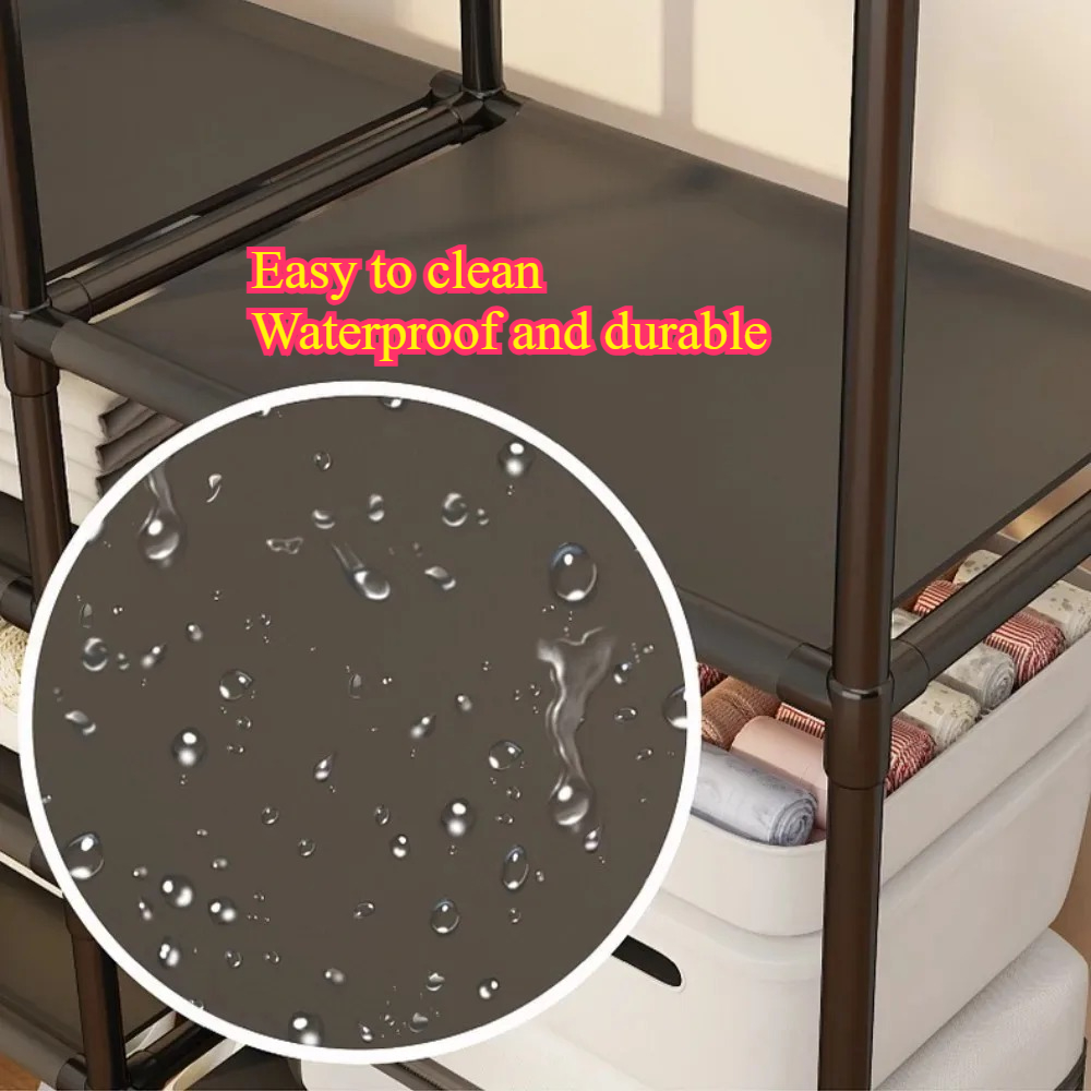 Metalen kledingrek Huishoudelijk vloerstaand opbergrek Eenvoudig kledingrek Multifunctioneel kledingrek Stabiel kledingrek