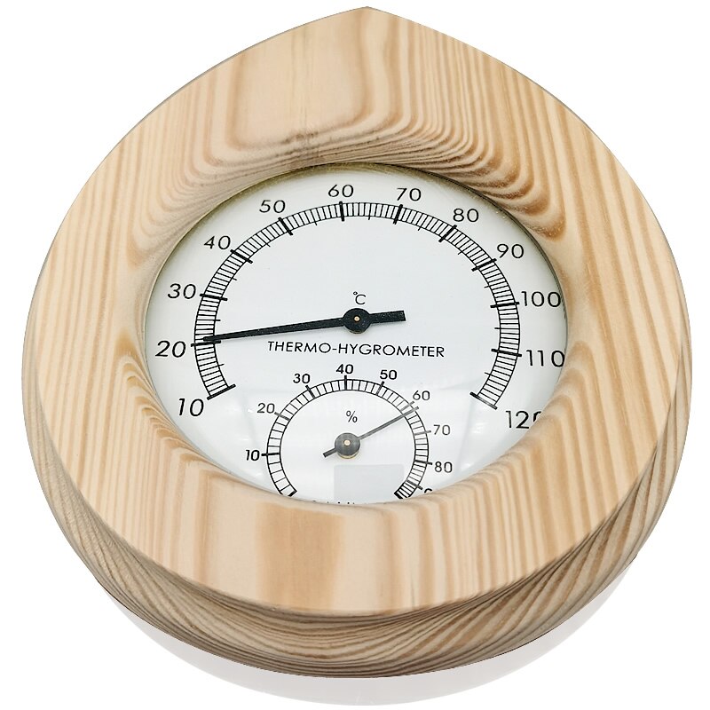 Sauna Room-Accessories Sauna Steam Wood -2-In-1 Temperature-Humidity-Meter -Shaped