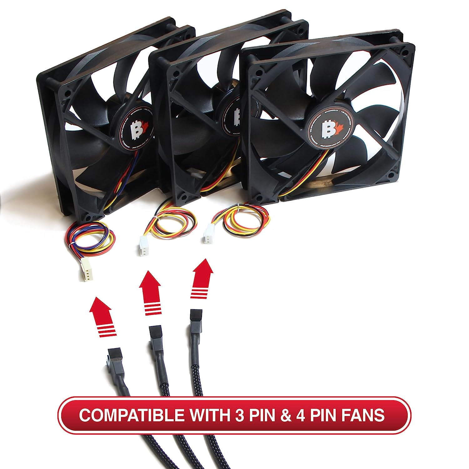 4-pins 1 tot 3-weg PWM Fan Splitter Kabel Gekoeld 1 tot 3 Way Tap Sleeve Extension Gevlochten Kabel Verlenging Fan Connector