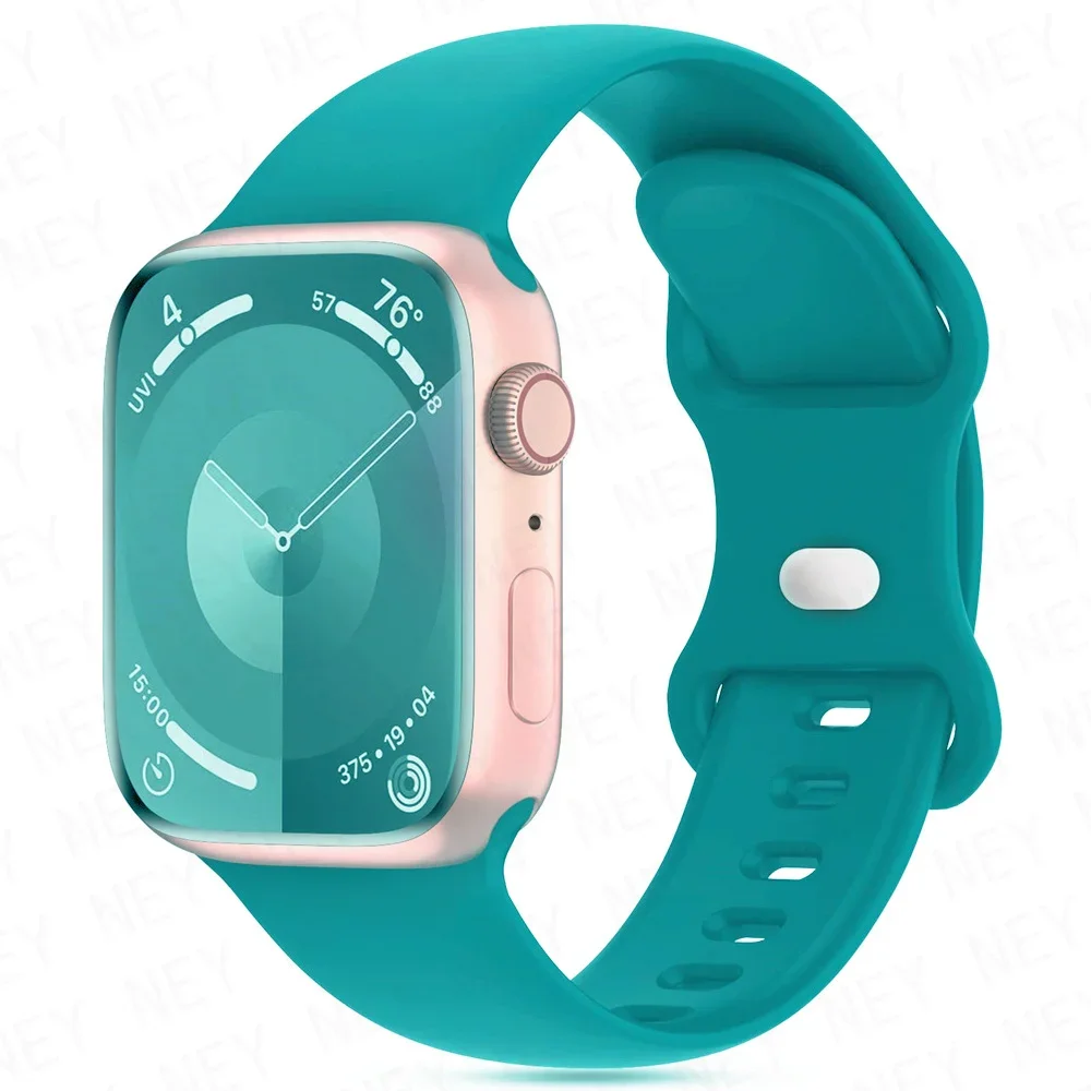 Urrem til apple watch-rem 44mm 40mm 45mm 41mm 42-38mm silikonearmbånd iwatch-rem serie 8 7 se 3 4 5 6 9 ultra 2 49mm