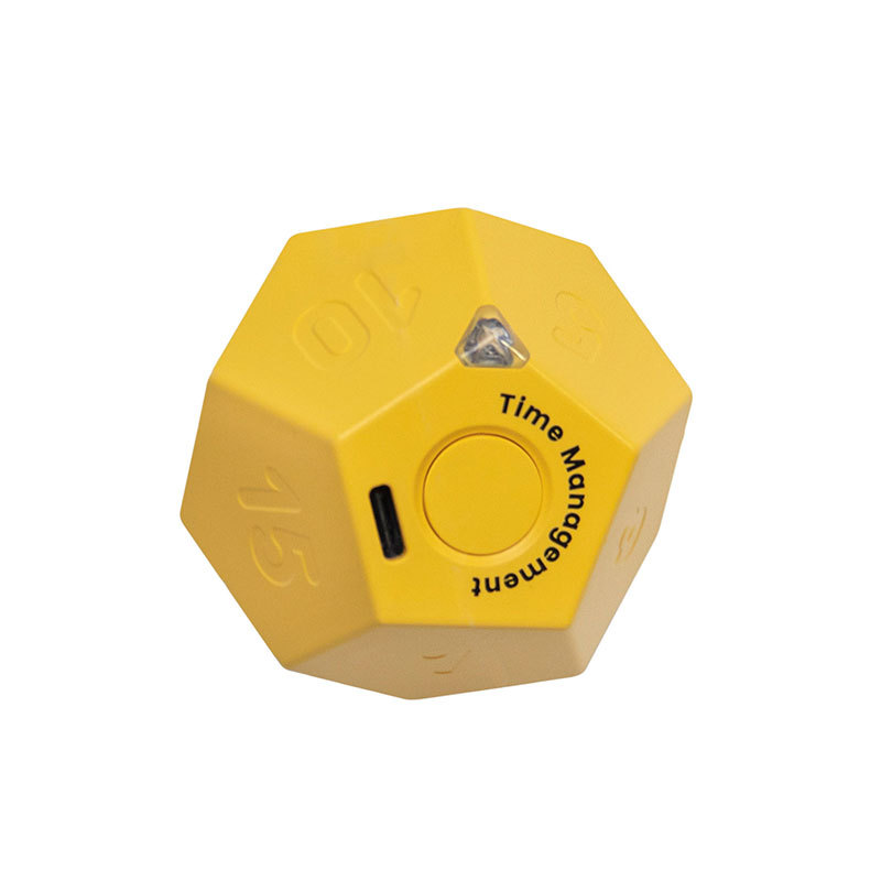 Fun and Functional Cube Shape Timer for Home Office School 1-60Minutes Study Workout Timer Study Management Tool Craft: Yellow