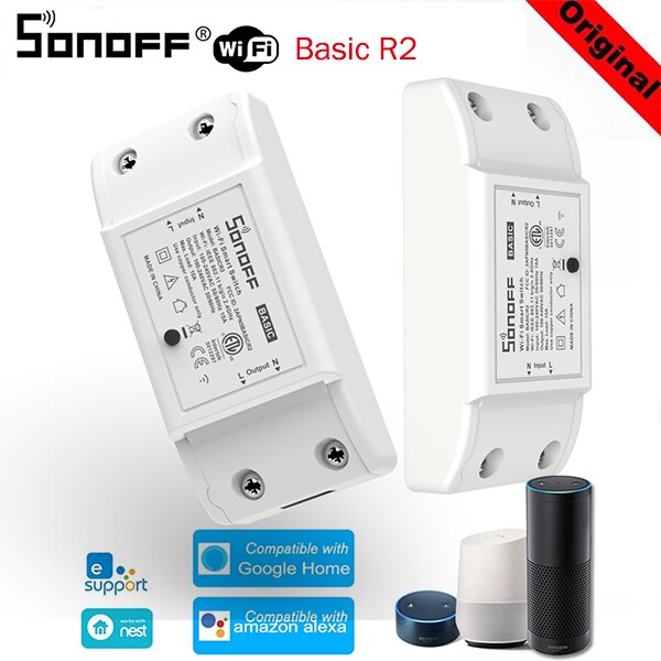 Itead Sonoff Basic R2 Smart Home Draadloze Duurzaam Wifi Schakelaar App Ewelink Timing Intelligente Controle Alexa Google Thuis Voice