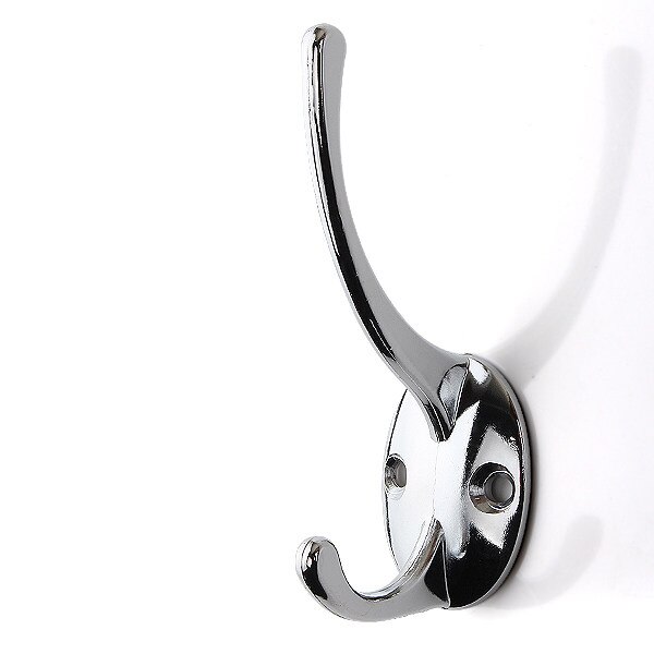 5pcs/lot Zinc Alloy Bronze Clothes Hangers Wall Hooks Coat Bag Hat Hanging Hooks Bathroom Kitchen Anitque Racks with screws: 116 Silver