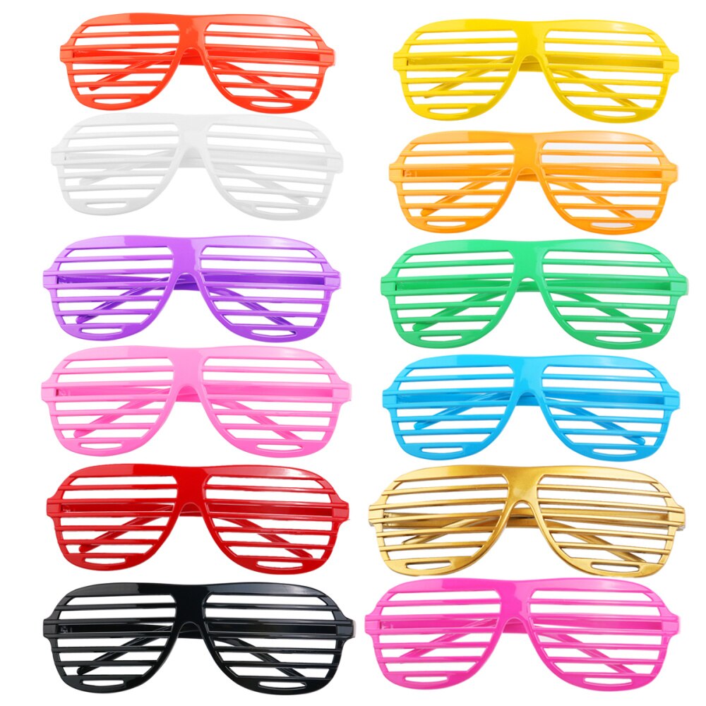 24 pièces obturateur lunettes lunettes de soleil Club fête Cosplay accessoires (couleur aléatoire): Default Title