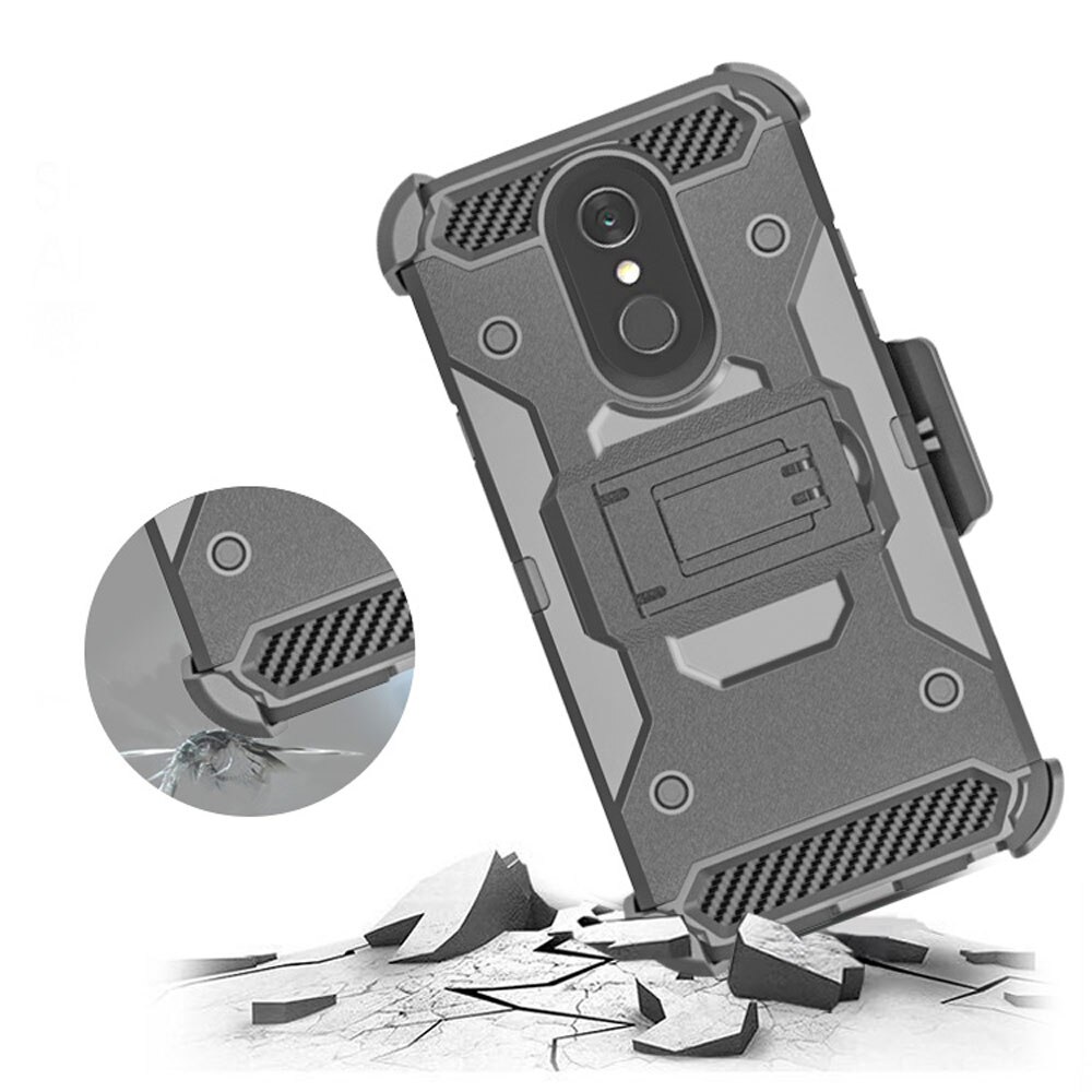 For LG Q7 Case Heavy Duty Hybrid Rugged Tough Case Anti Shock Back Belt Swivel Clip Holster Cover For LG Q7 / Q7+ Plus /Q7 Alpha