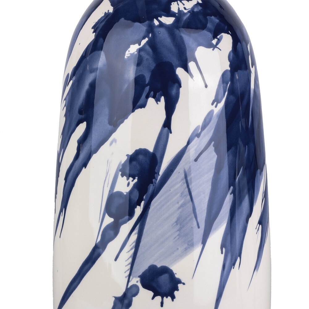 Teresa's Collecties 2Pcs Keramische Vazen Blauw Wit Chinese Vazen Aquarel Geglazuurd Decoratieve Bloempot Thuis Desktop Decor
