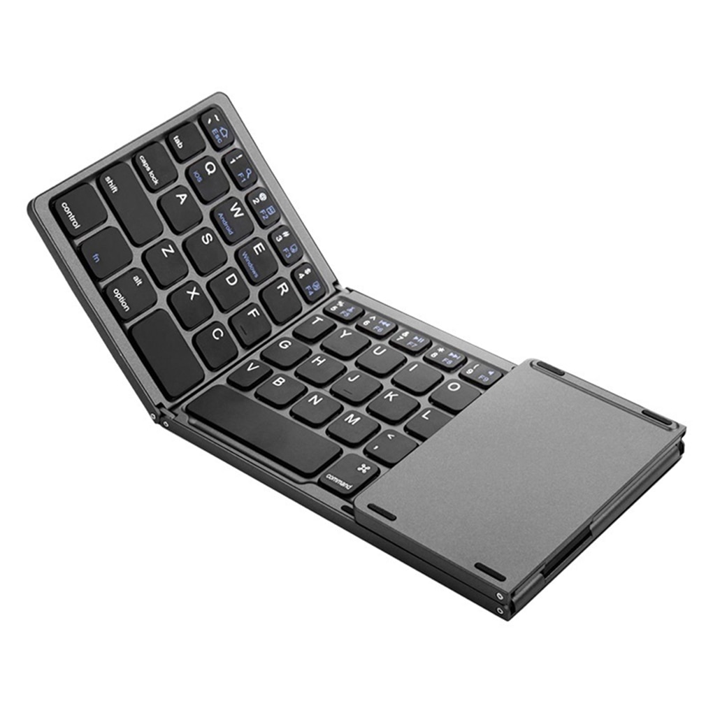 Mini Bluetooth USB Charging Keyboard Touchpad Wireless Foldable Slim Keypad PC Tablet Laptop