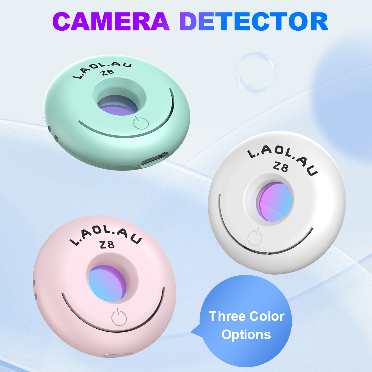 Detector de cámara recargable Z8 para protección de seguridad antiespía, Mini estenopeico, lente de cámara oculta, dispositivo de detección, mirilla de Hotel