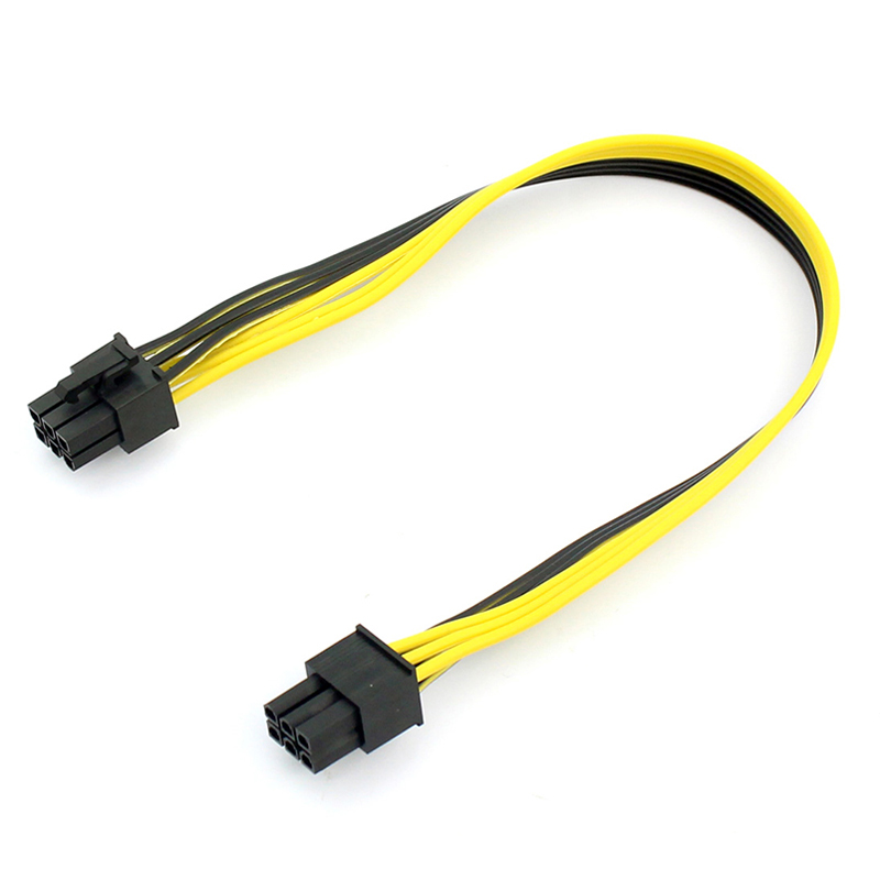 Lingable kabel pci-e pci pci-express 6p hane  to 6- stifts hane grafik grafikkort strömkabel 50cm förlängningskabel sladd