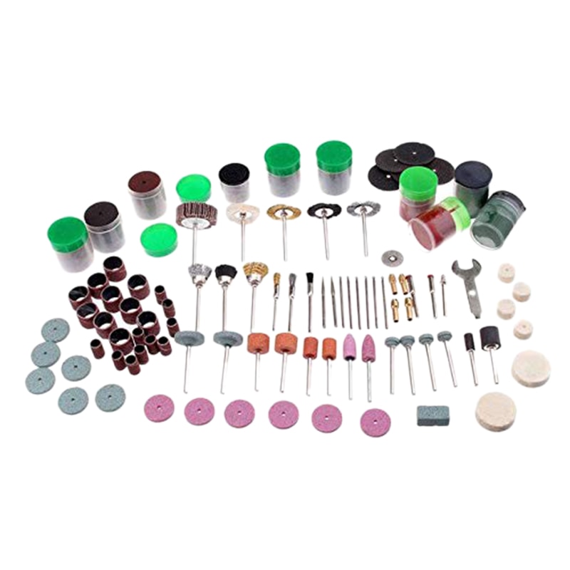 262 stuks dremel accessoires roterende gereedschap accessoireset voor het snijden, slijpen, schuurschijf, polijstpad 1/8 inch schacht: Default Title