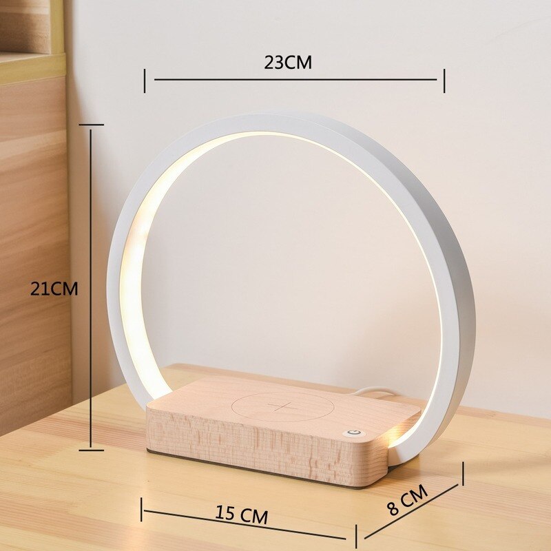 Multifunksjon ved siden av lampe trådløs mobil frakt soverom bordlampe øyebeskyttelsesstudielamper usb lade berøringsbryter lys