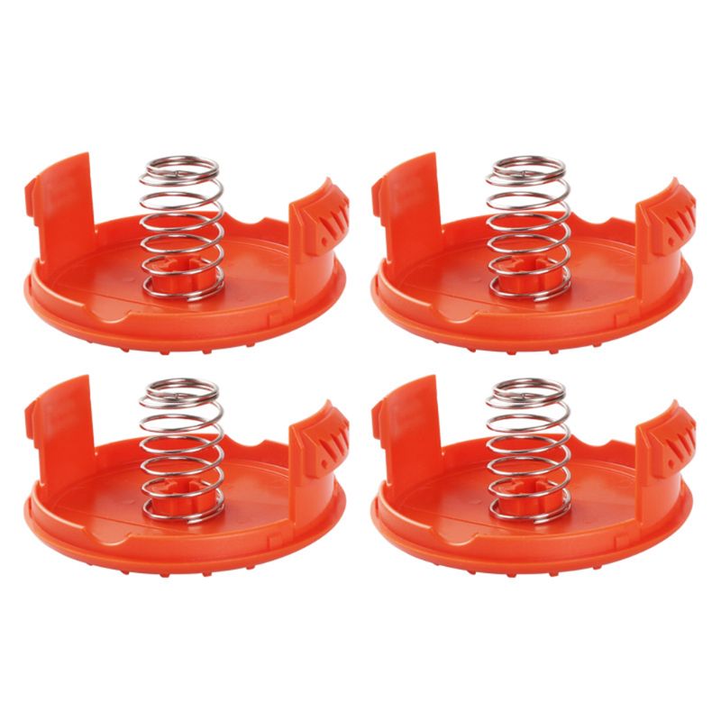 Trimmer Replacement Spool Cap Covers and Spring for Black-Decker W0YD