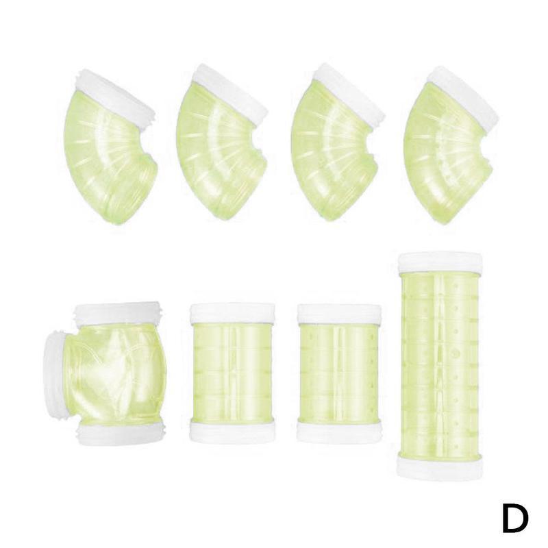 8 sztuk/zestaw DIY chomika zabawka-tunel zwierzę domowe sport szkolenia rurociągu przejrzyste pas startowy zabawki chomik narzędzie robić gry: żółty