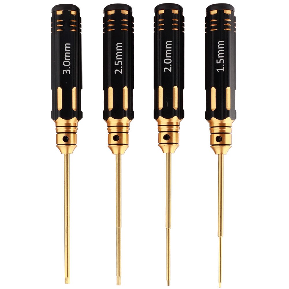 1.5mm 2.0mm 2.5mm 3.0mm Phillips Screwdriver Cross Screw Driver Non-slip Titanium Plating Process Repairing Tool for RC Aircraft