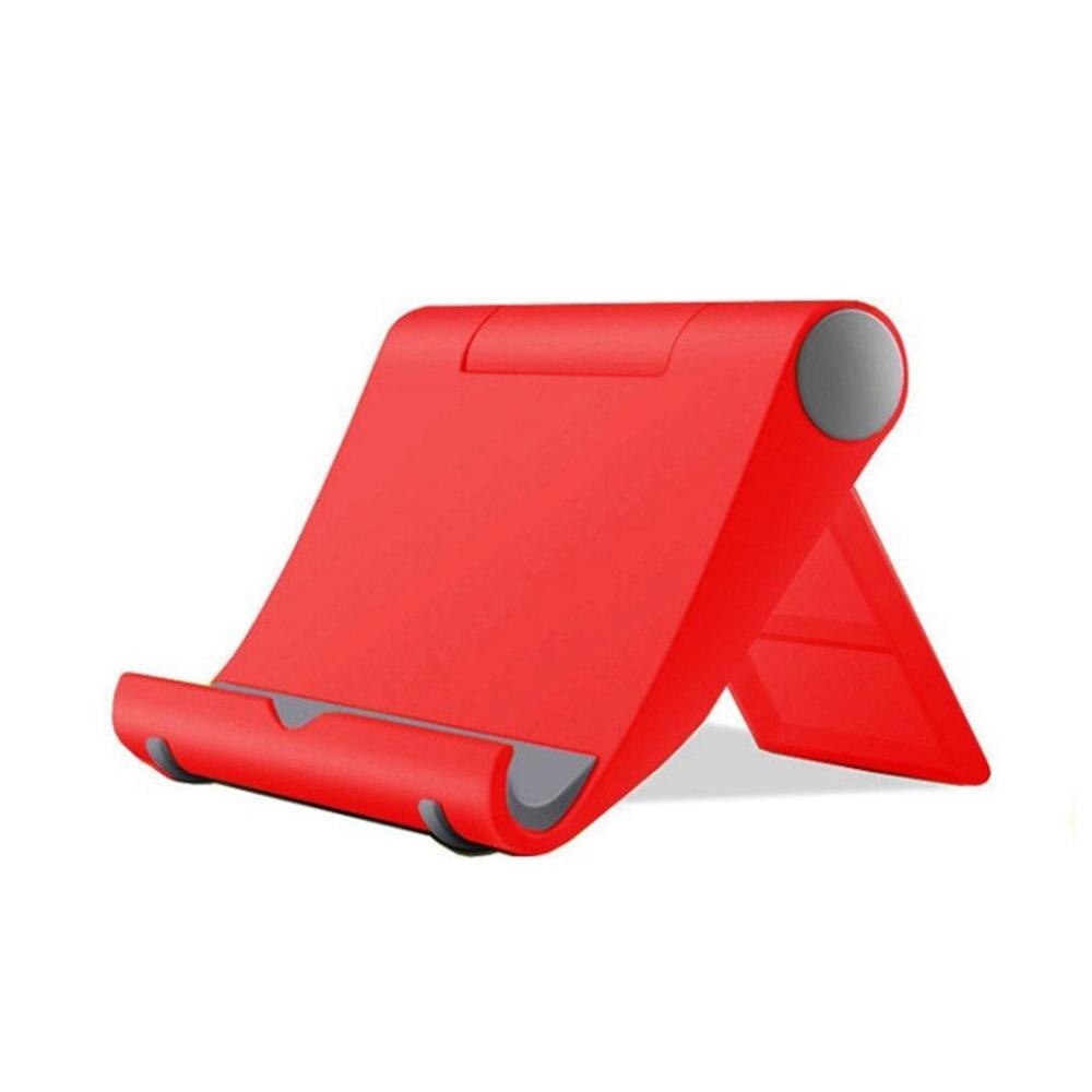 Portátil tablet suporte dobrável preguiçoso titular do telefone universal ajustável smartphone tablet titular para iphone samsung: Vermelho