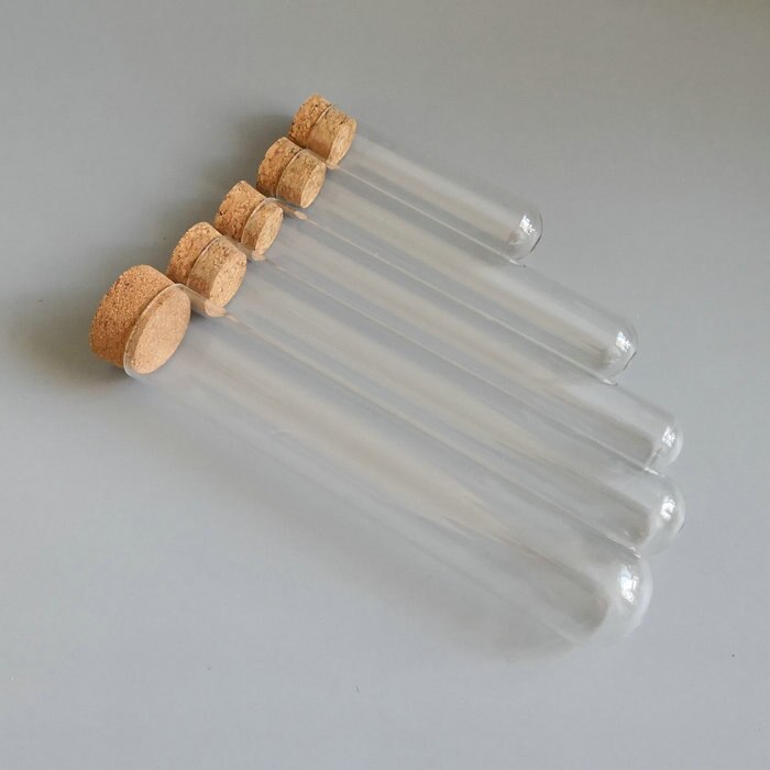 10 pcs DIA 20/25/30/40mm U-em forma de Tubo de Ensaio de Vidro Transparente Inferior Longa transparente Tubo de Ensaio Laboratório de Química Experimento Fornecer