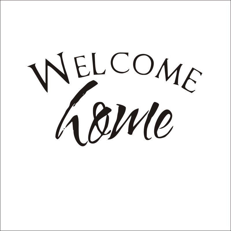 Welcome Home Quotes Wall Stickers Room Decoration Bedroom Living Room Home Decor Removable PVC Art Sticker Mural