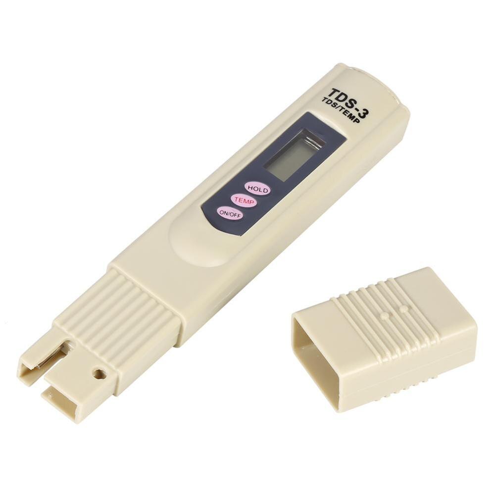 1 stk digital lcd Total oppløst tørremåler akvarium bassengvann testing pennetester måler automatisk kalibrering: Grå