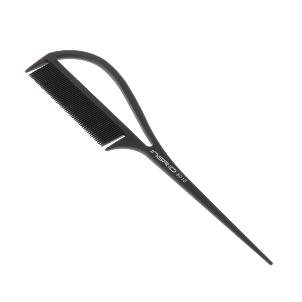 Peine de plástico negro para cola de rata, peine resistente a seccionar el cabello, estilismo