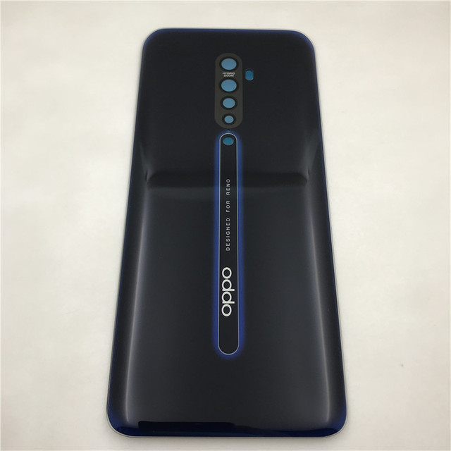 For Oppo Reno Z / Reno 2 / Reno 2Z Reno2 Z F Back Battery Cover Door Housing case Rear Glass Repair parts: Reno 2 Black