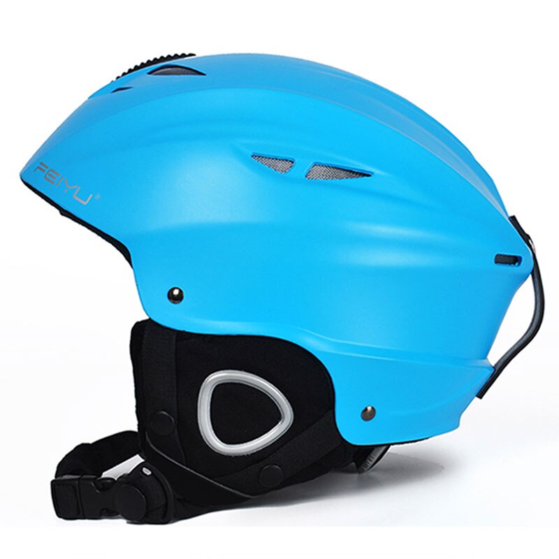 FEIYU Outdoor Adult Safety Ski Helmet Integrally-molded Men Women Snow Skiing helmet Snowboard Skateboard Sports Helmet Mens: Sky Blue / L(58-61CM)