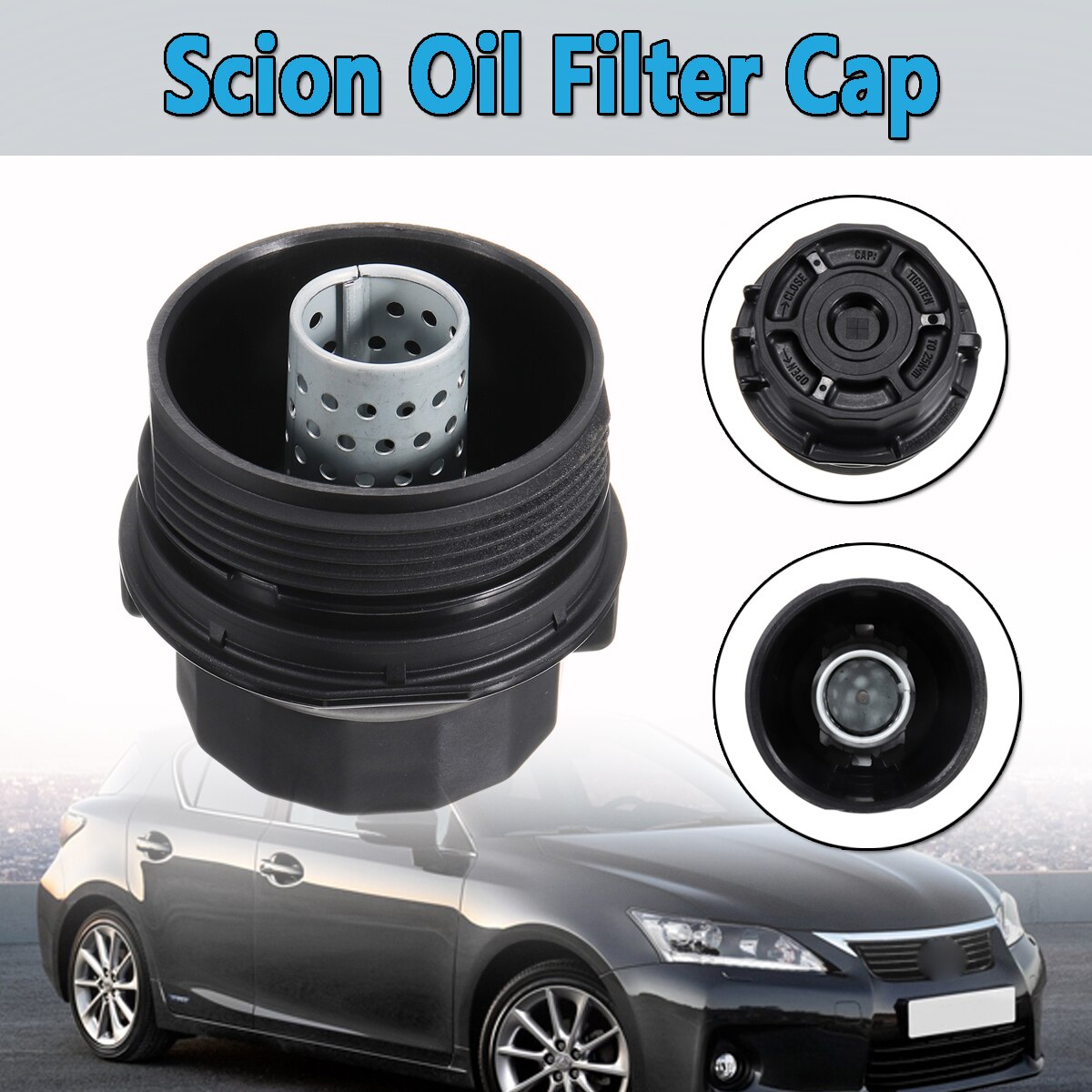 Auton öljynsuodattimen korkin kotelon kansi yleiskäyttöön toyotalle lexus black scion -asennelma öljynsuodatin auton tankin kannessa 15620-3701