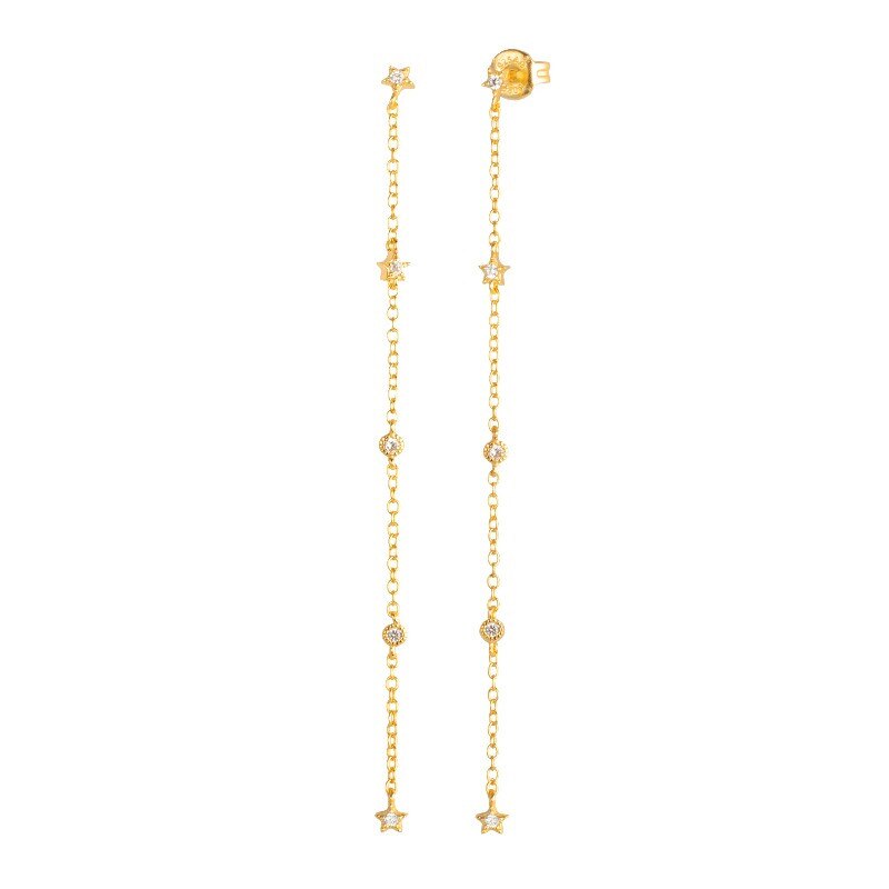 CANNER – boucles d&#39;oreilles à lignes géométriques pour femmes, chaîne longue suspendue, bijoux modernes en argent , 925