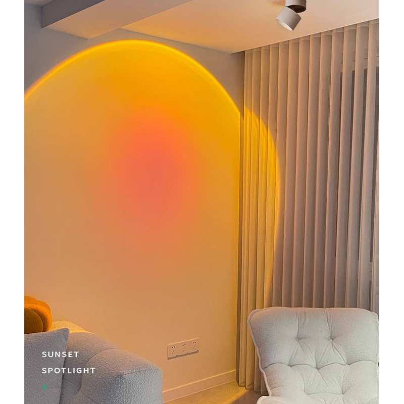 foco de puesta de sol, lámpara Led empotrable, iluminación de punto de techo montada en superficie Interior para decoración, sala de estar, dormitorio y pasillo