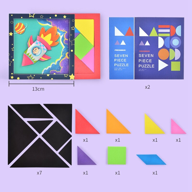 Magnetische 3D Puzzel Tangram Spel Leren Educatief Tekentafel Games Speelgoed Cadeau Voor Kinderen