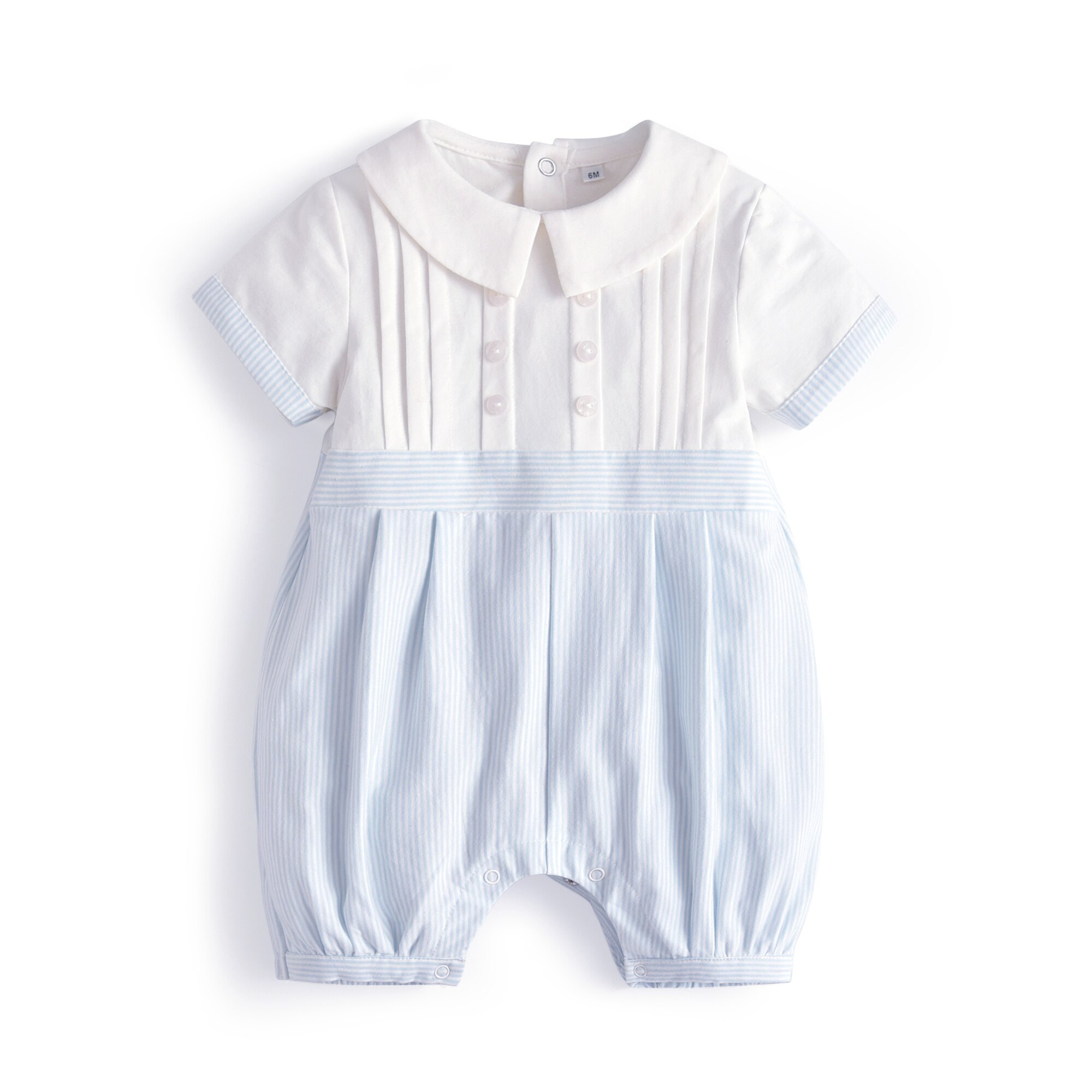 Nyfødt baby dreng bodysuits sommer spansk babytøj drenge 1st fødselsdagsfest jumpsuit spædbørn rompers småbørn dåbstøj: 18m