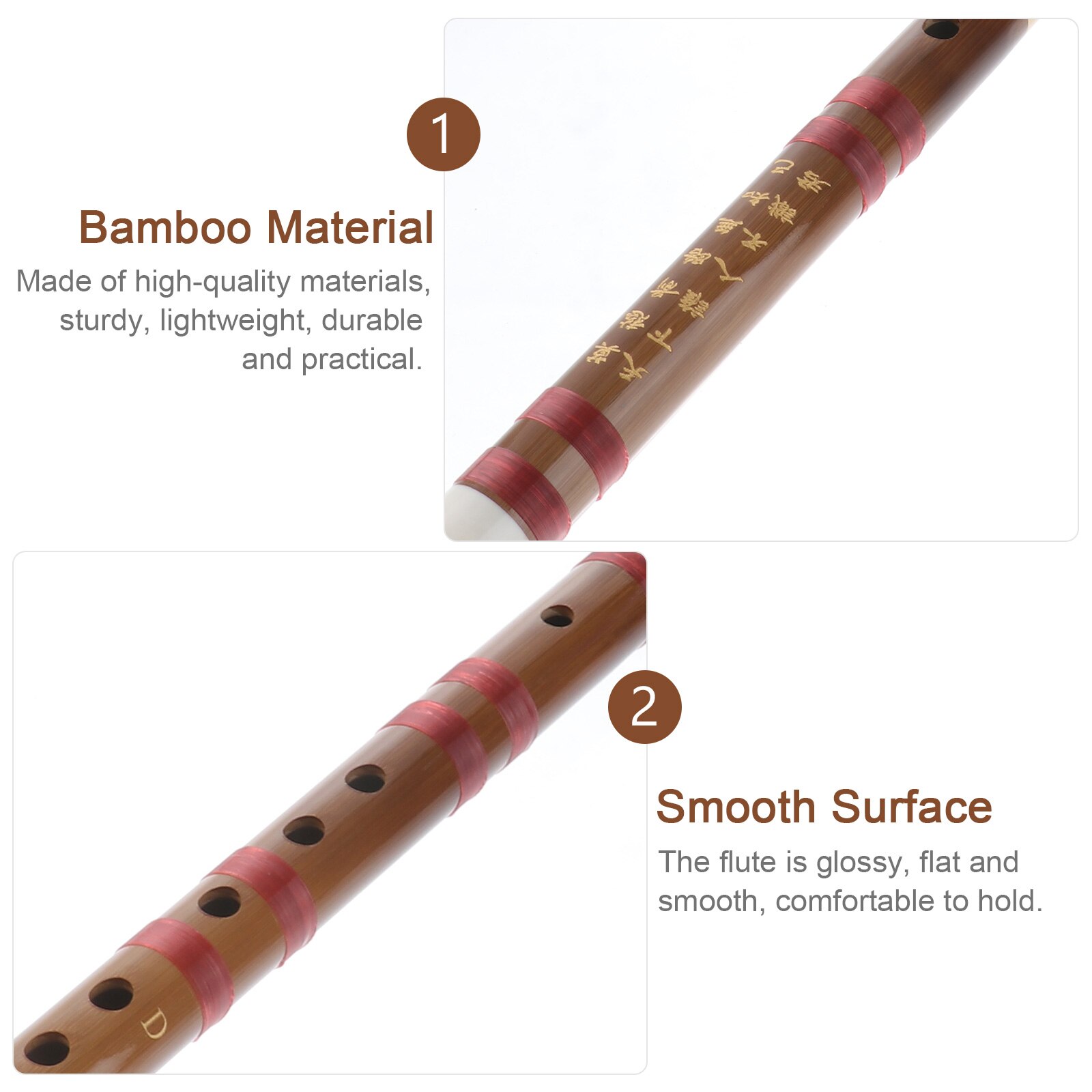 1 Pc Pretty Bamboefluit Chinese Stijl Fluit Inleidende Beginner Fluit (D Sleutel)