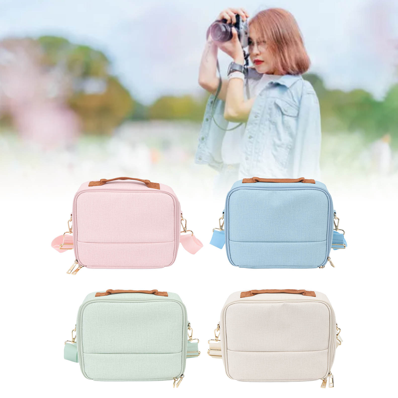 Torba na aparat o dużej pojemności zagęszczona wyściółka regulowany pasek uchwyt zamek błyskawiczny futerał na aparat do lustrzanki cyfrowej CP910 1200 1300 nowość