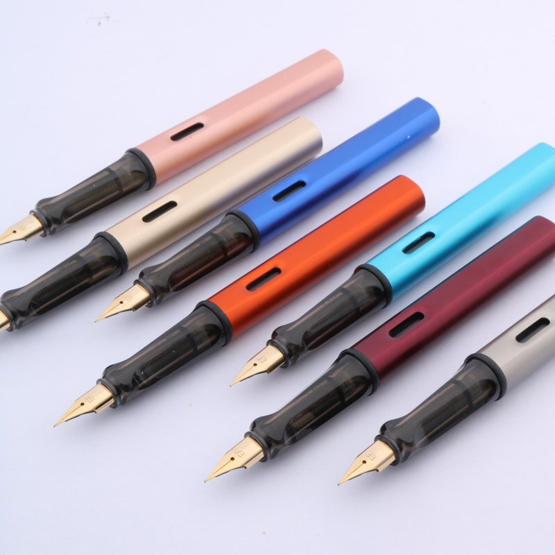 multiple 01 colour Fountain Pen ink pens Frosted holder metal EF 0.38mm Stationery Office school supplies