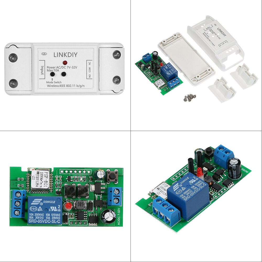 Yueyang 5 V 12 V 24 V 32 V draadloze wifi-schakelaar relaismodule Smart Home Automation modules telefoon app afstandsbediening timer Alexa spraakbesturing voor besturingssysteem Yueyang 5 V 12 V 24 V 32 V draadloze wifi-schakelaar relaismodule Smart Home Automation modules telefoon app afstandsbediening timer Alexa spraakbesturing voor besturingssysteem