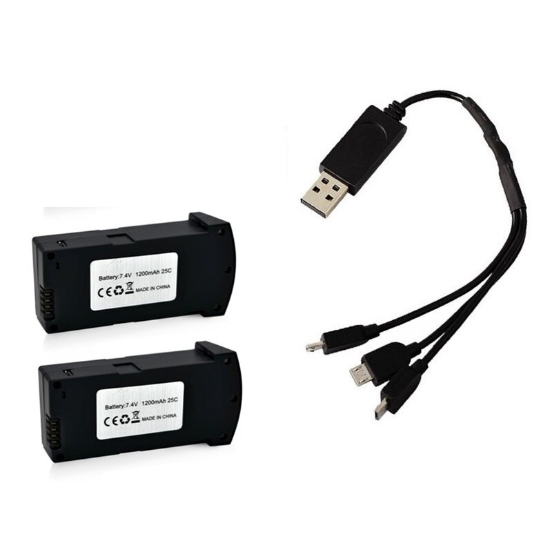 Cargador de batería LiPo 3 en 1, 7,4 V, 1200 MAH, 25C, para E520, E520S, JD-22S, recambios de cuadrirrotor RC, 1200 mAh, 7,4 V: Borgoña