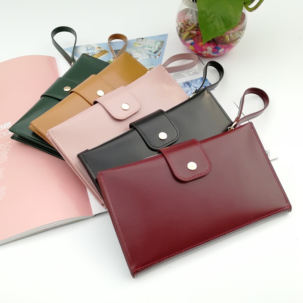 Mobile Phone Bag Anti-theft Wallet Back Side Clear Touching Screen Leather Bag Pouch Bag Women Girls Lady Mini Bag