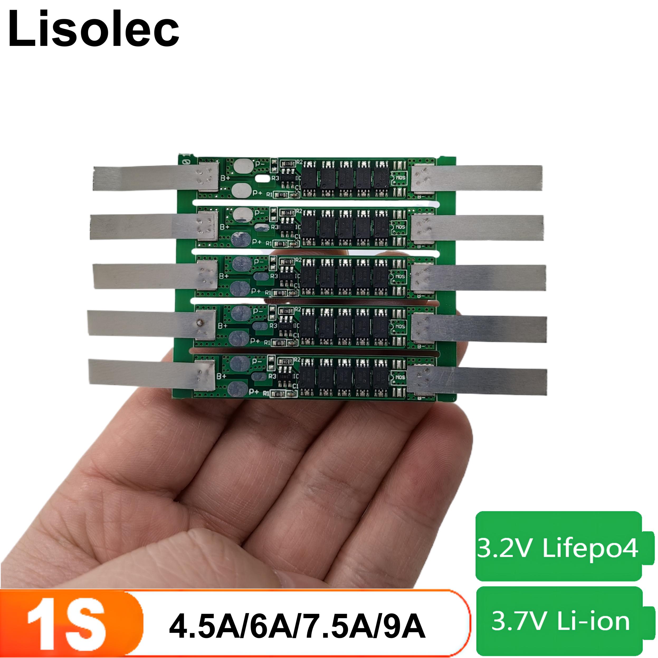 1S BMS 18650 21700 14500 32650 32700 3.2V Lifepo4 3.7V Li-ion lithiumbatterij 4.5A 6A 7.5A 9A Lading Ontlading Beschermingsbord