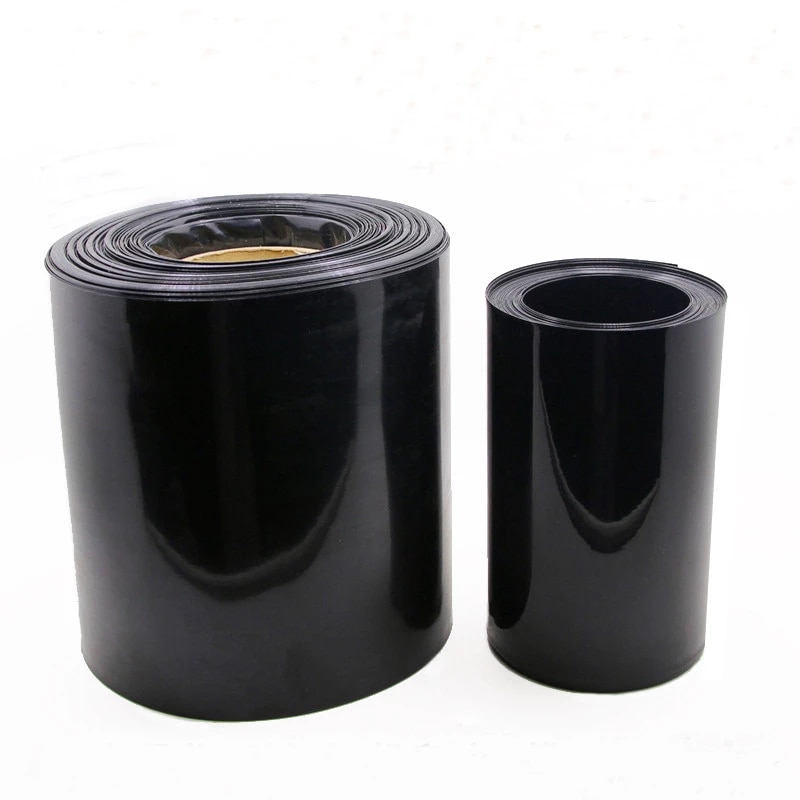 1KG 29.5mm~180mm flat width Black color PVC heat shrinkable tube for 18650 26650 battery