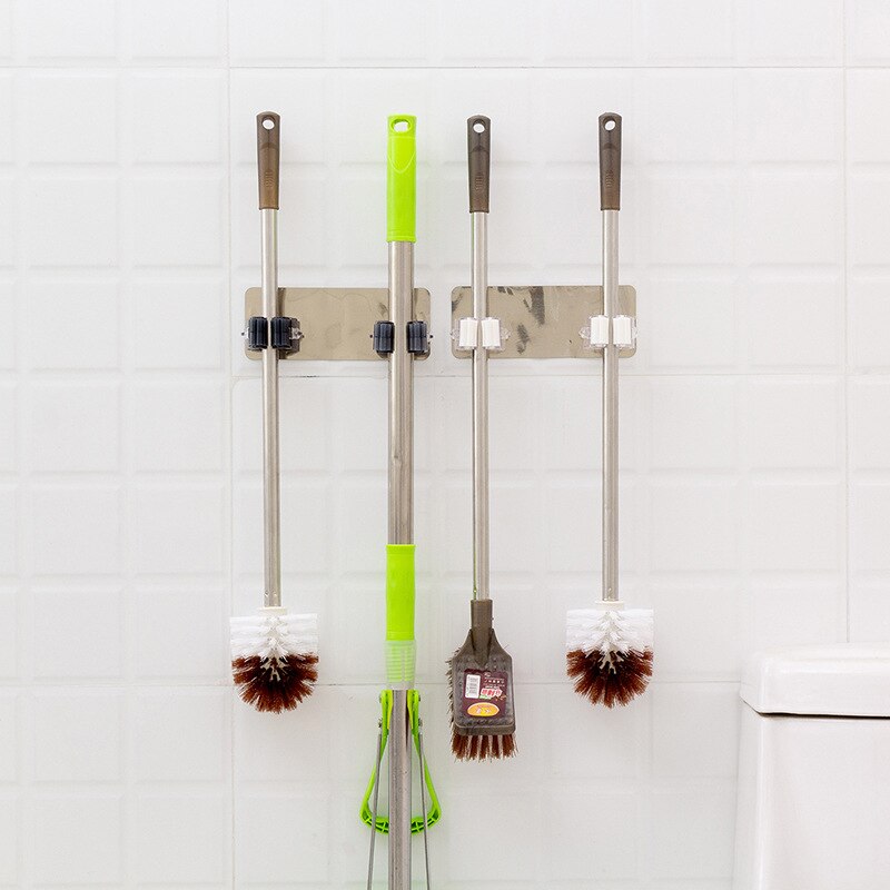 Adhesive Multi-Purpose Hooks Wall Mounted Mop Organizer Holder RackBrush Broom Hanger Hook Kitchen bathroom Strong Hooks