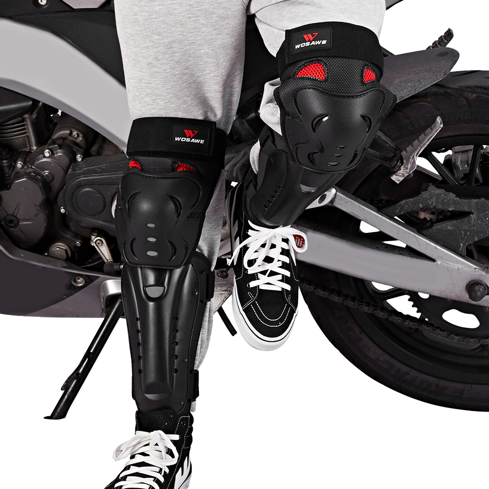 WOSAWE Motorcycle Knee Protector Shin Guard Motocross Knee Brace Support Kneepad Leg Warmer Skating Skateboard Knee Pad: MO359-HX