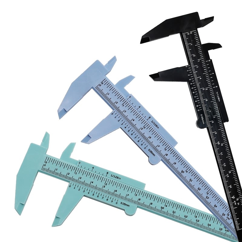 150mm/6 &quot; karbonfiber digital skyvelære 100mm/4 tommers plast vernier skyvelære måler elektronisk plast skyvelære skyve linjal måler